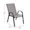Flash Furniture Brazos 7 Pc Patio Dining Set w/Tempered Glass Patio Table and 6 Chairs w/Gray Flex Comfort Material TLH-94B-303CG-GG - alternate 5
